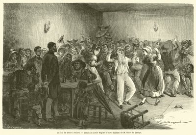 A bal de noces a Salers (gravyr) av French School