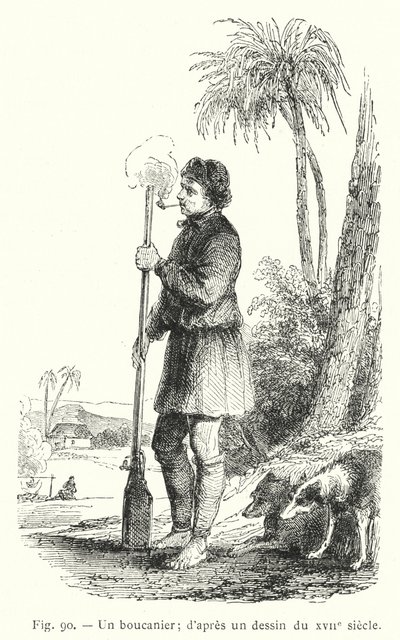 En sjöfarare; efter en teckning från 1600-talet (gravyr) av French School