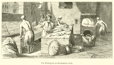 Ett bageri på 1700-talet av French School