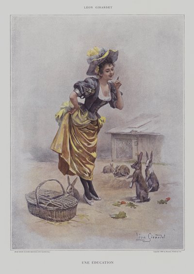 Une Education (An Education) (färg litho) av French School