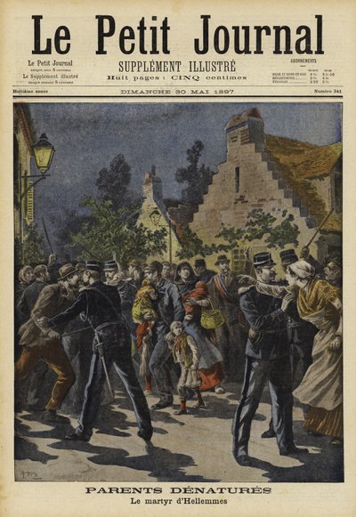 Onaturliga föräldrar, Hellemmes, Frankrike, 1897 av French School