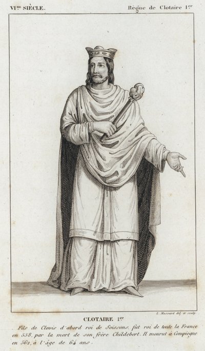 VI Century, Reign of Clotaire I, Clotaire I (gravyr) av French School