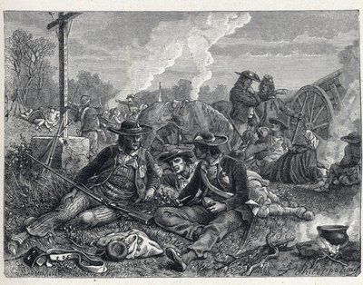 Vendee Wars (1793-1796): läger av vendeanska uppror. av French School
