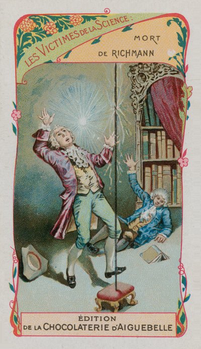 Vetenskapens offer: Georg Wilhelm Richmanns död, tysk fysiker (1711-1753) av French School