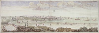 Utsikt från sidan av sjukstugan, Marseille, 1698 av French School