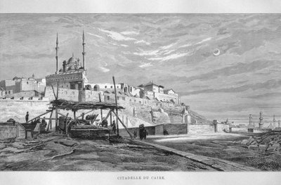 Utsikt över Kairos citadell, från LEgypte av Georg Moritz Ebers, 1881 av French School