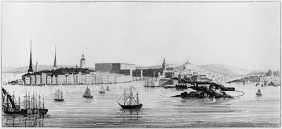 Utsikt över Stockholm, 1841 av French School