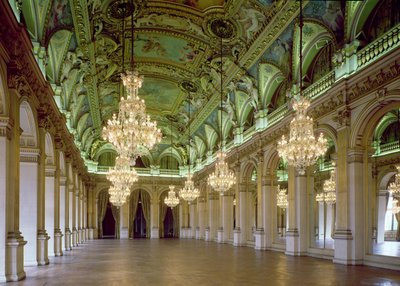 Utsikt över Grande Salle des Fetes, efter 1871 av French School