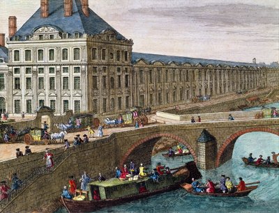 Utsikt över floden Seine vid Port Royal (detalj) av French School