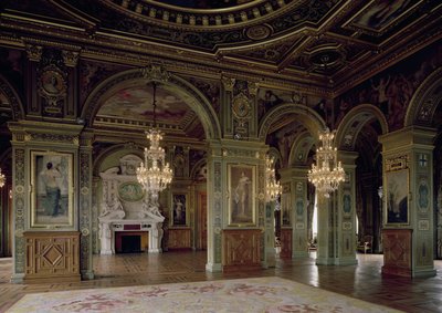 Utsikt över Salle des Arts, efter 1871 av French School