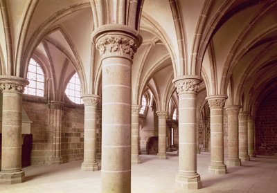 Utsikt över Salle des Chevaliers, tidigare scriptorium av French School