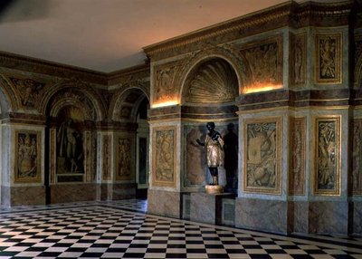 Utsikt över Salle des Hocquetons (bågskyttarnas rum) (foto) av French School