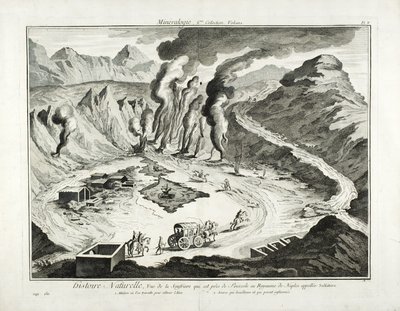 Utsikt över vulkanen Solfatara, Pozzuoli, Neapel av French School