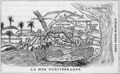 Utsikt över staden Alexandria, Egypten av French School