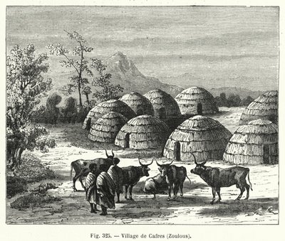 Byn Cafres, Zulus (gravyr) av French School