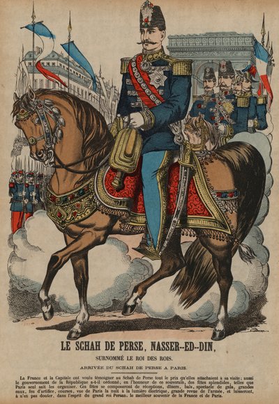 Besök av Naser al-Din, Shah av Persien, i Paris av French School