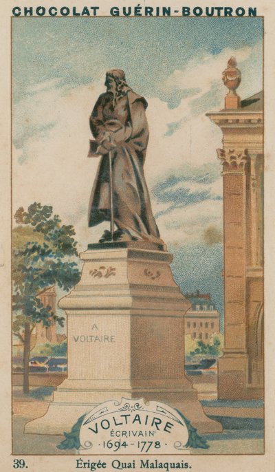 Voltaire, författare, 1694-1778, uppförd Quai Malaquais av French School