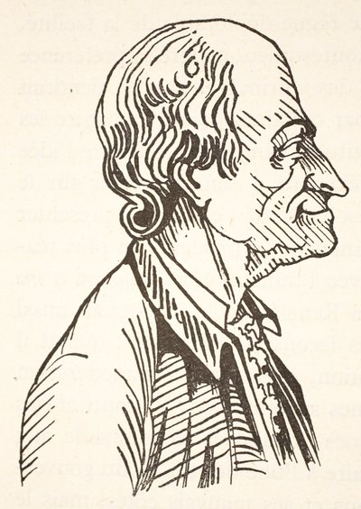 Voltaire, kopia av Boris Mestchersky (d.1957), illustration från Histoire de la Nation Francaise, Sciences, Volumes I & II, av Gabriel Hanotaux (1853-1944), 1924 av French School