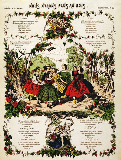 Vi kommer inte att gå till skogen längre - Epinals bilder. sd. 1800-talet. av French School