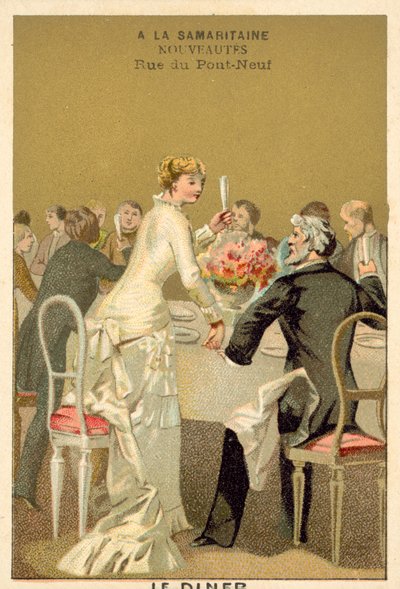 Bröllopsmiddag (chromolitho) av French School