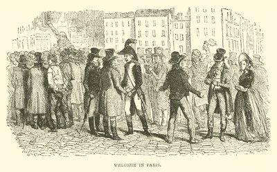 Välkommen till Paris (gravyr) av French School