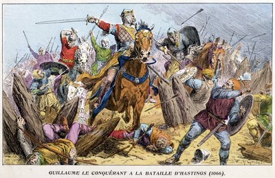 Vilhelm Erövraren i slaget vid Hastings av French School