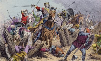 Vilhelm Erövraren vid slaget vid Hastings av French School