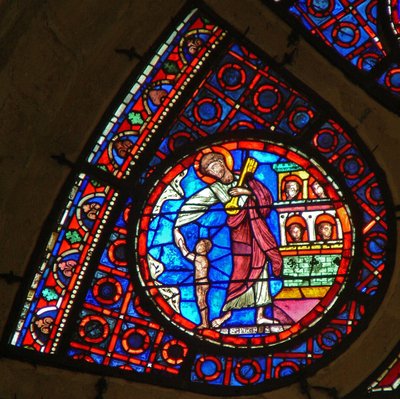 Fönster Ww föreställande St Peter med nyckeln till himlen av French School