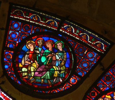 Fönster Ww föreställande fyra apostlar av French School