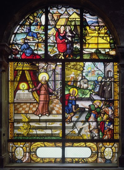 Fönster som skildrar Mannas sammankomst, 1612-22 av French School