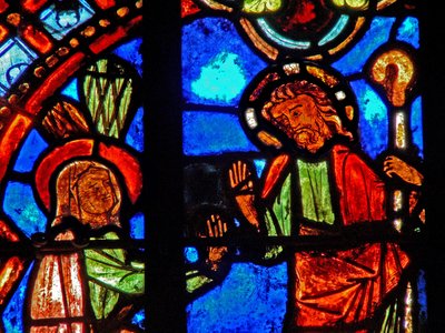 Fönster w0 som visar en uppståndelsescen: Noli Me Tangere av French School