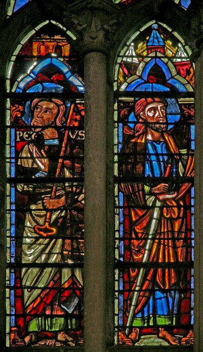 Fönster w106 som visar St Peter och St Paul (C19) av French School
