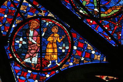 Fenster w115, Abels Opfer darstellend von French School