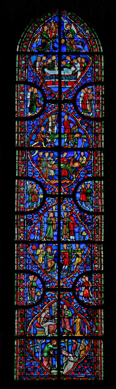 Fönster w11 som visar St Andrews martyrskap av French School