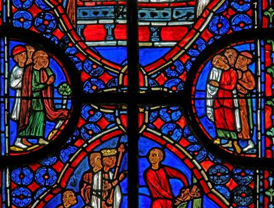 Fönster w11 som visar åskådare vid St Andrews begravning av French School