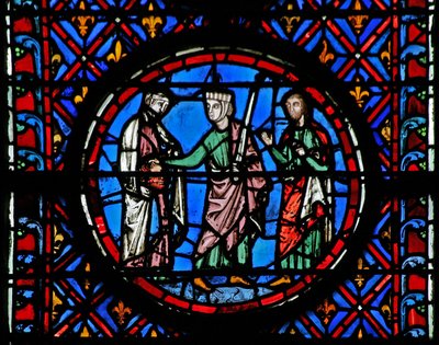 Fönster w12 Judith som visar Holophernes huvud Judith XIII 19 av French School