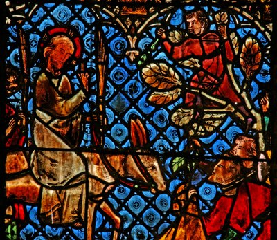 Fönster w12 som visar infarten till Jerusalem av French School
