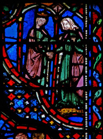Window w14 David gifter sig med Abigail I Sam XXV 42 av French School