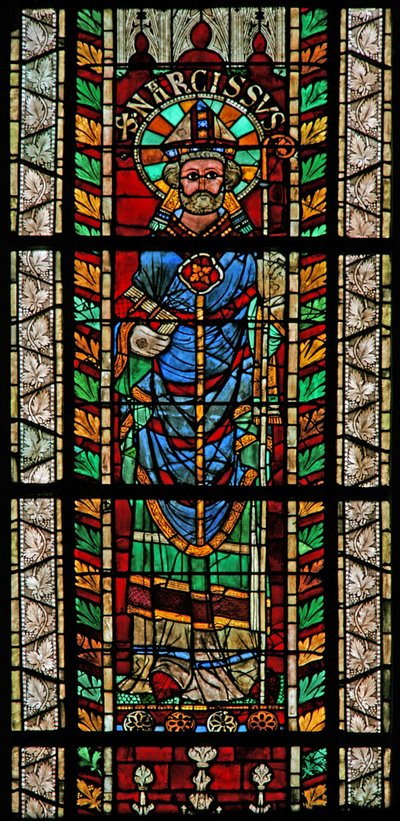 Fönster w207 föreställande St Narcissus av French School