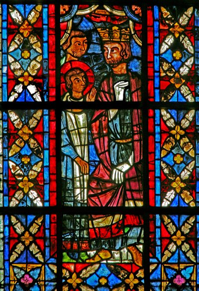 Fönster w209 föreställande St Savinien före Aurelianus av French School