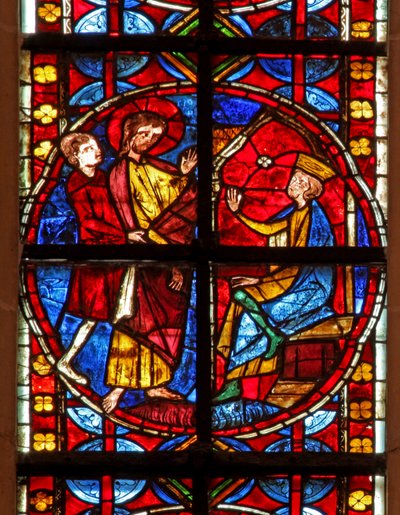 Fönster w210 föreställande St James före Herodes av French School