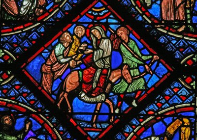 Fönster w2 som visar flygningen till Egypten av French School