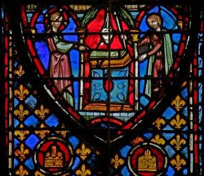 Fönster w3 Gud beordrar arrangemanget av lamporna i Templet Numb VIII 2 av French School