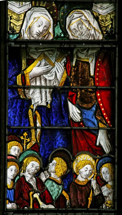 Fönster w3 föreställande St Mary Cleophas och St Mary Salome av French School