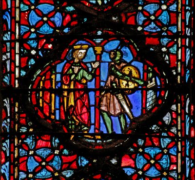 Fönster w4 Joshua möter gibeoniterna Josh IX 6-8 av French School