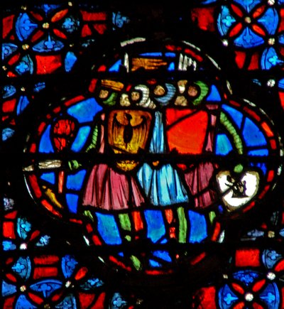 Window w4 Marching to war Josh XI 7 av French School
