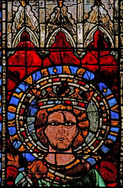 Fönster w7 som visar Charles (den fete) av French School