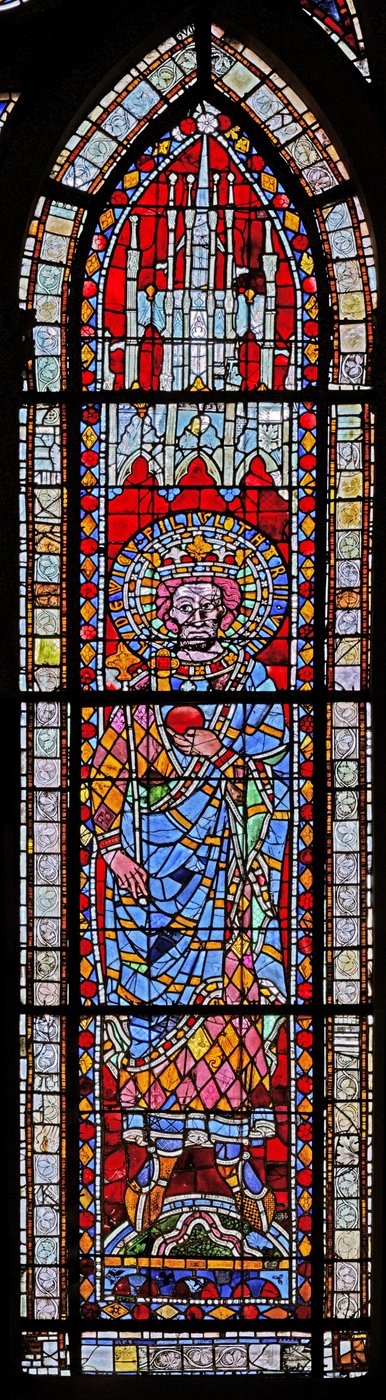 Fönster w7 föreställande Louis, son till Lotharius II av French School