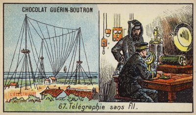 Trådlös telegrafi (chromolitho) av French School