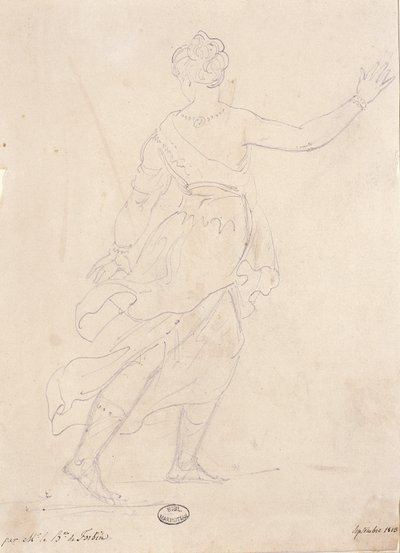 Kvinna från baksidan, 1813 av French School